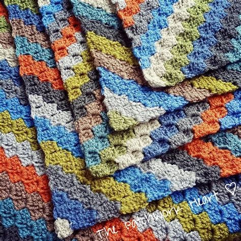 The Patchwork Heart Corner To Corner Blanket Scrap Crochet Crochet