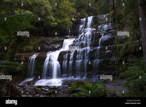 Waterfall In A National Park Tasmania Australia Stock Photo Alamy