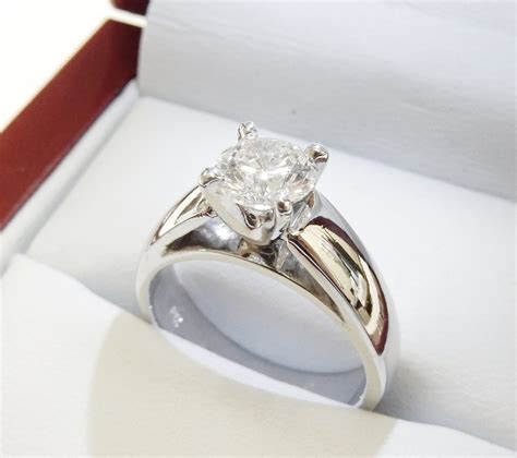 Solitaire Engagement Ring With Wide Band Diamondnet