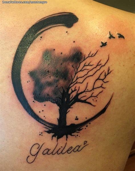 Tattoo Of Trees Shoulder Blade