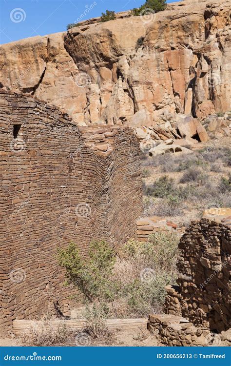 Details Of Chetro Ketl Great House At Chaco Canyon Stock Image Image