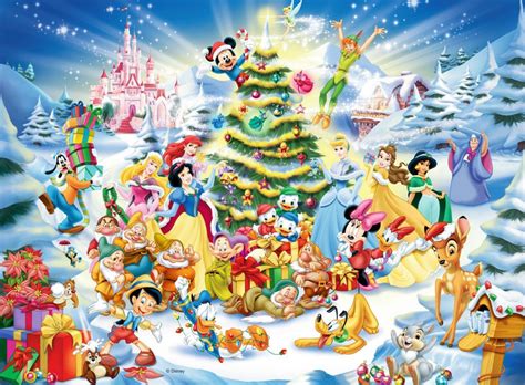 Disney Characters Christmas Wallpapers Wallpaper Cave