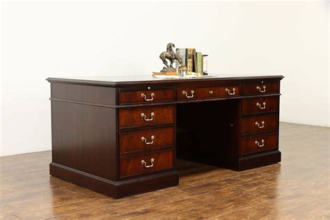 Mahogany Vintage Library Or Executive Office Desk National Mt Airy