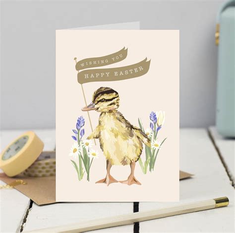 Easter Duckling Greetings Card By Sirocco Design