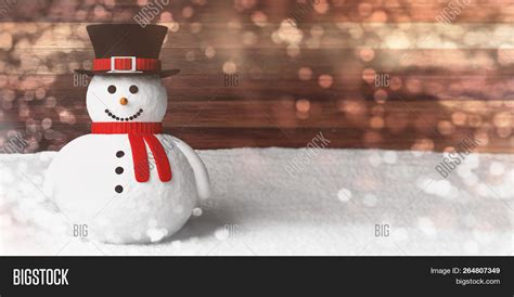 Smiling Snowman Snowed Image And Photo Free Trial Bigstock