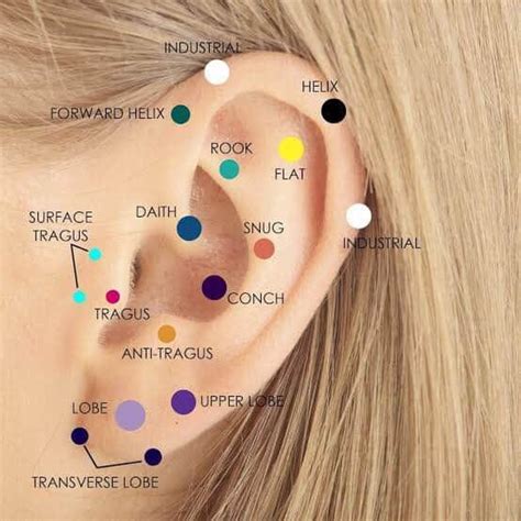 I have pierced ears, first time at a jeweller, second time at myer dept store. Locations and names of ear piercings : coolguides