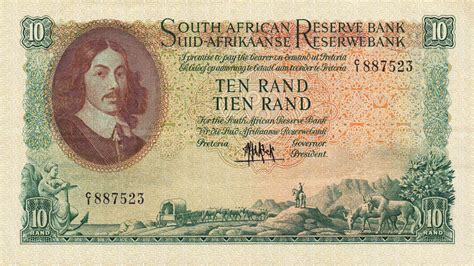 10 South African Rand Note Van Riebeeck Large Type Exchange Yours