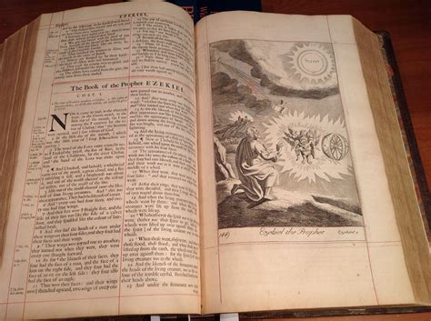 1701 Oxford Illustrated Bible Book Of Ezekiel Title Ezekiels Vision