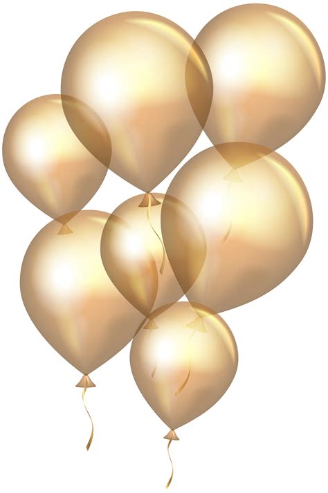 Transparent Red And Gold Balloons Clipart Balloon Clipart Balloons