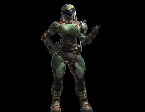 Female Doom Slayer Render By Astroby34 On Deviantart