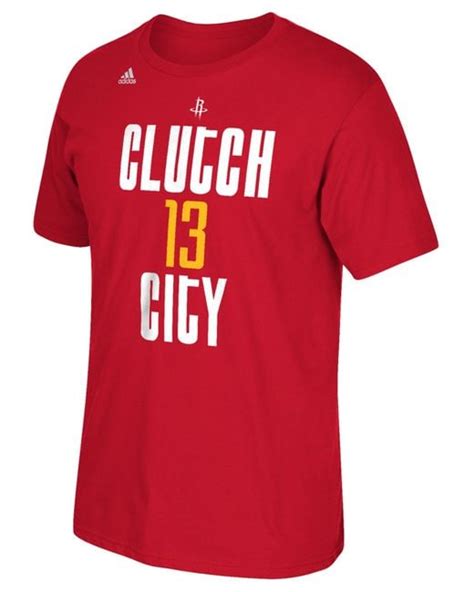 Adidas Originals Men S James Harden Houston Rockets Player T Shirt In Red For Men Lyst