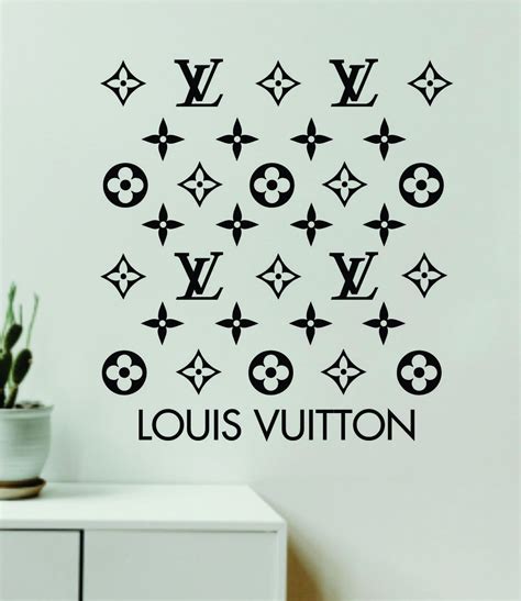 Louis Vuitton Logo Pattern V5 Wall Decal Home Decor Bedroom Room Vinyl