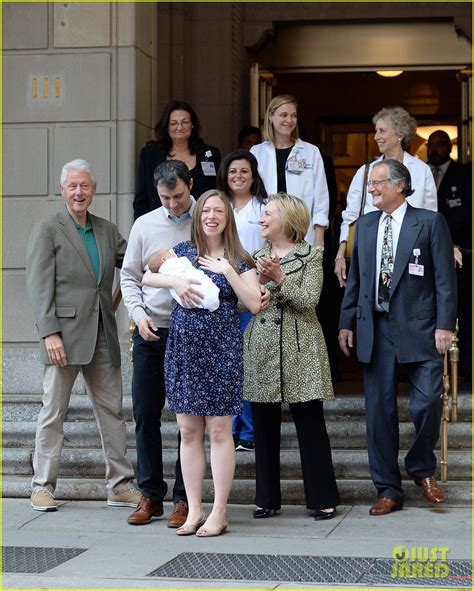 Chelsea clinton is the daughter of former u.s. Chelsea Clinton & Family Leave Hospital with Baby Aidan ...