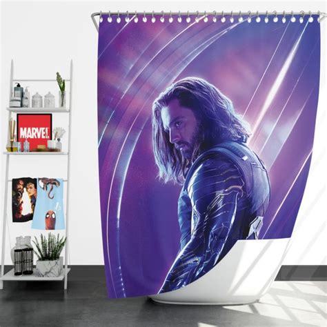 Sebastian Stan Bucky Barnes White Marvel Avenger Curtain