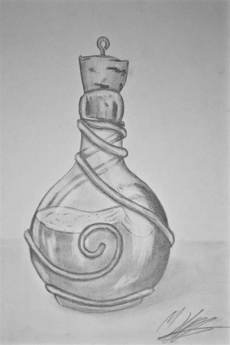 Potion Bottle By Mhummelt On Deviantart Bottle Drawing Drawings Art
