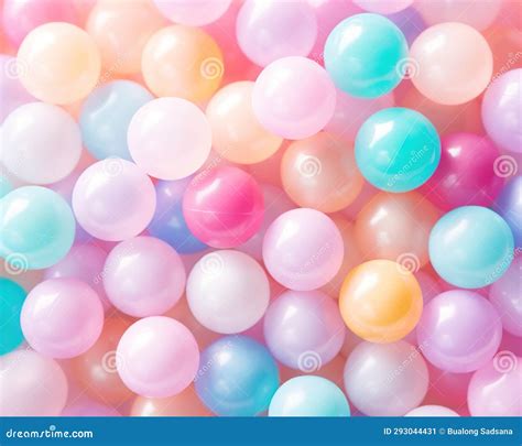 Soft Colors Balls And Bubble Gum Pastels Stock Illustration