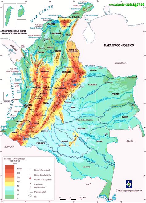 Mapas De Colombia Mapa De Colombia Y Sus Departamento
