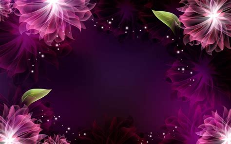 Abstract Purple Flower Hd Wallpaper