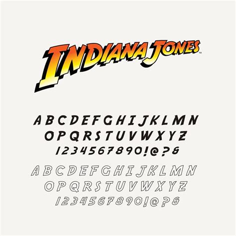 Indiana Jones Original Font Fonts Type Design Kit Otf Etsy
