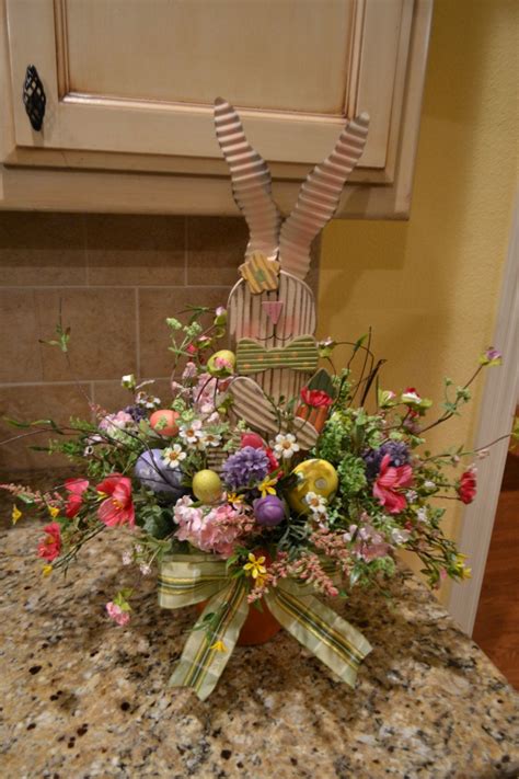 Easter Bunny Arrangement Etsy Easter Floral Arrangement Easter