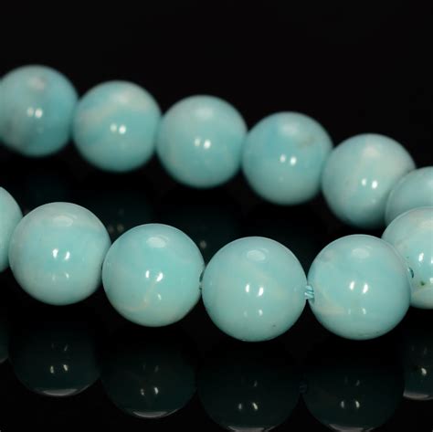 10mm Genuine Deep Blue Hemimorphite Gemstone Grade Aaa Round Etsy