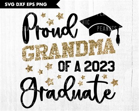 Proud Grandma Of A 2023 Graduate Svg Class Of 2023 Graduation