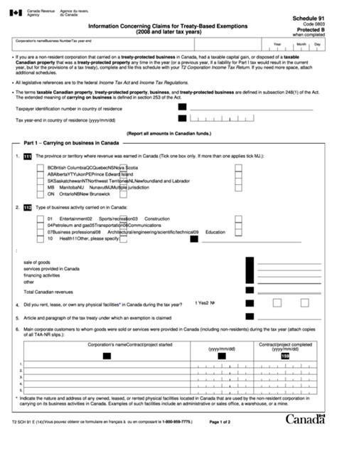 40 Canada Revenue Agency Forms And Templates Free To Download In Pdf