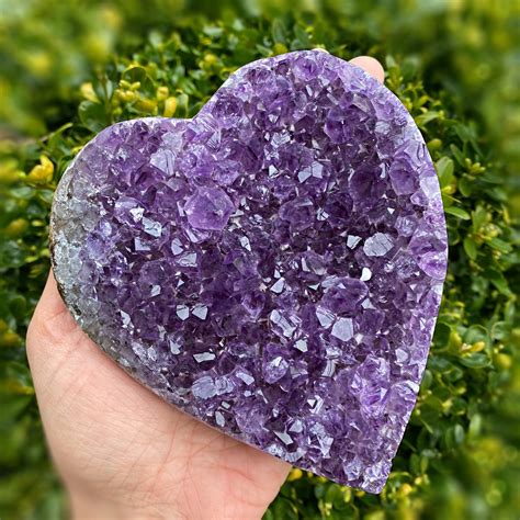 Large Amethyst Cluster Heart
