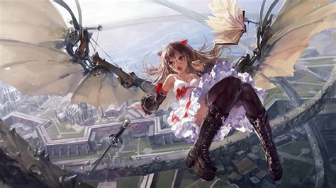 Anime Girl Flying Fantasy 4k 3840x2160 9 Wallpaper