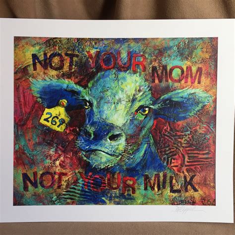 Vegan Art Vegan Art Vegan Art Print Cow Art Cow Print Etsy