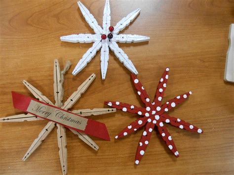 Clothespin Snowflakes One Of Our Make And Takes Christmas
