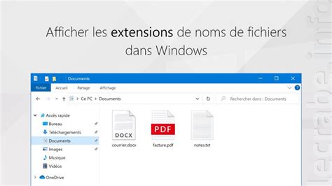 Afficher Les Extensions De Noms De Fichiers Dans Windows 10 8 7