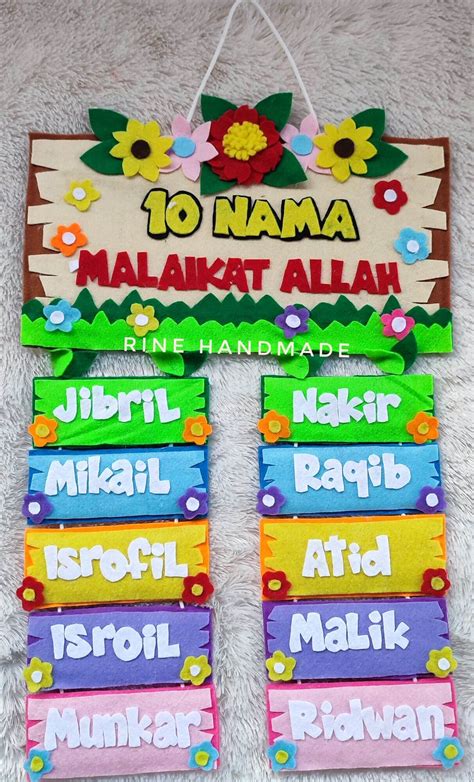 Gantungan nama nama Malaikat Allah Rine handmade 3 | Lazada Indonesia