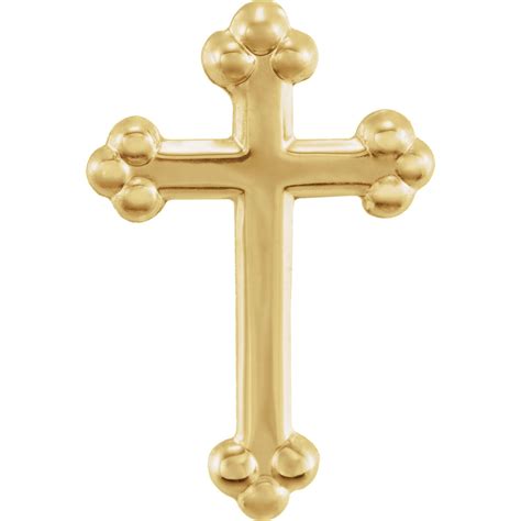 14k Gold Cross Lapel Pin