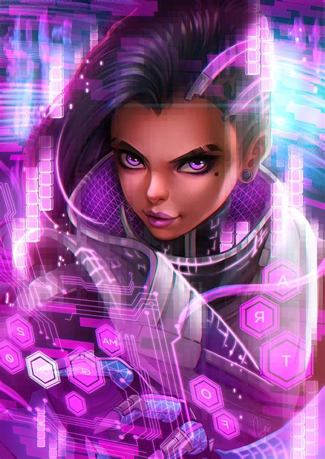 Overwatch Sombra Sexy Fan Art Anime Cosplaygame