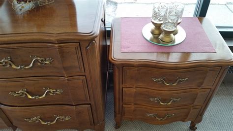 pristine walnut bedroom set  davis cabinet   antique furniture