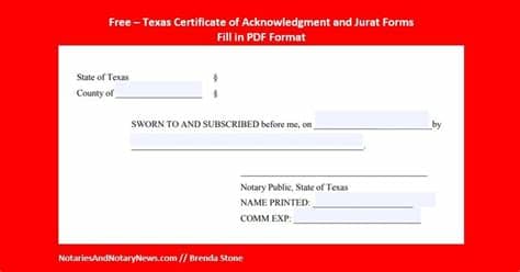 Acknowledgment information an acknowledgment is a notary act where the signer acknowledges signing a document before a notary public. Notaries and Notary News: Free Texas Notary Certificates ...