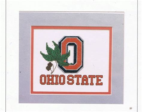 Ohio State Buckeye Osu Counted Cross Stitch Embroidery Craft Pattern