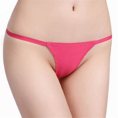 Panty Thong Lingerie Waist Solid Low Bra