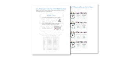 When Is Daylight Savings Time Printable Reminders