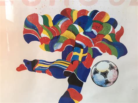 Det er dog en begivenhed, der fortjener en uddybning, da det næsten var mere held end forstand for danmark. Original plakat fra Fodbold EM i 1992 - retro-design.dk