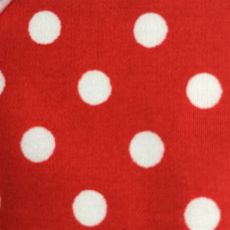 Red And White Polka Dot Cotton Fabric