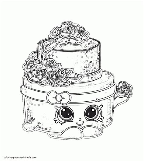 Thank you all for your support! Coloring pages Shopkins Wonda Wedding Cake || COLORING-PAGES-PRINTABLE.COM