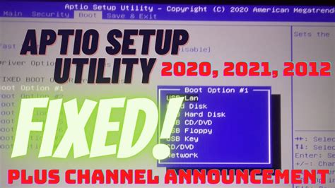 Aptio Setup Utility 2012 Simple Fix Plus Channel Announcement 1 Of 3