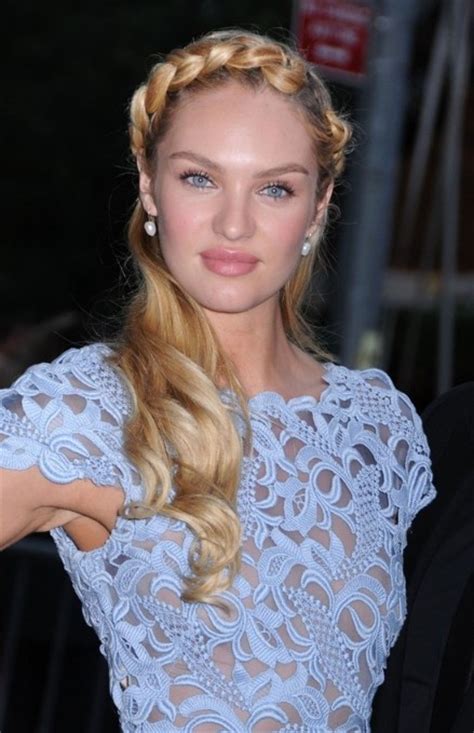 Candice Swanepoel Heidi Braided Updo For Long Hair Hairstyles Weekly