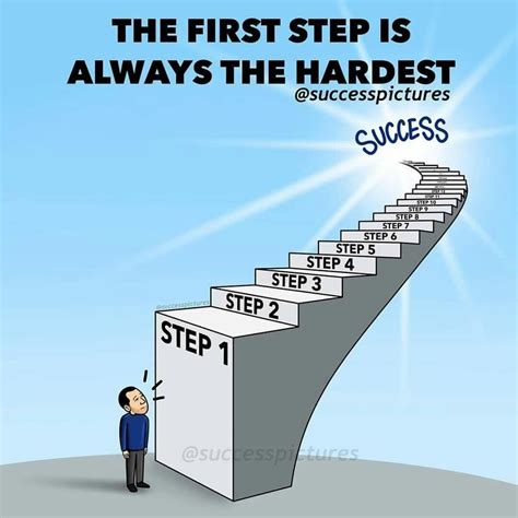 The First Step Is Always The Hardest Step Motivatinal Quotes