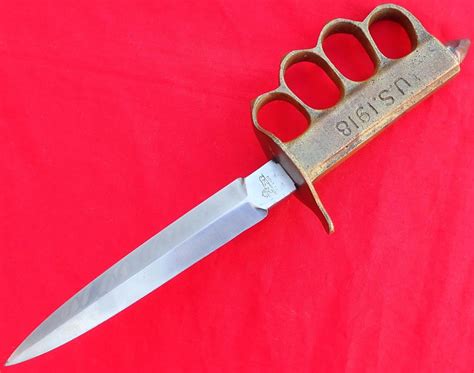 Sold Price Ww1 Us 1918 French Trench Knife By Au Lion Invalid Date