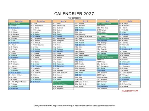 Calendrier 2027 à Imprimer Gratuit En Pdf Et Excel