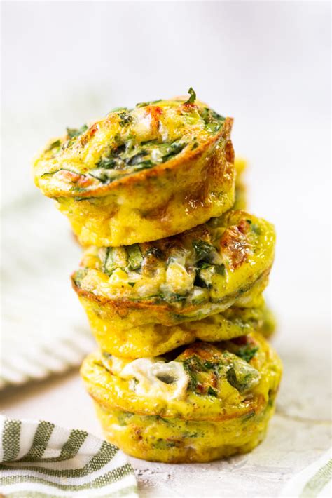 Sun Dried Tomato Spinach And Cheese Egg Cups Easy Peasy Meals
