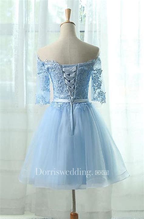 Adorable Off Shoulder A Line Organza Lace Applique Dress Elegant Prom